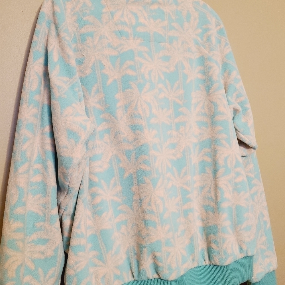 Chubbies | Men's Pink & Blue Palm Tree Full Zip Pullover Jacket (Size Large) - Picture 13 of 15